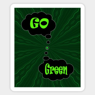 Go Green save the planet Sticker